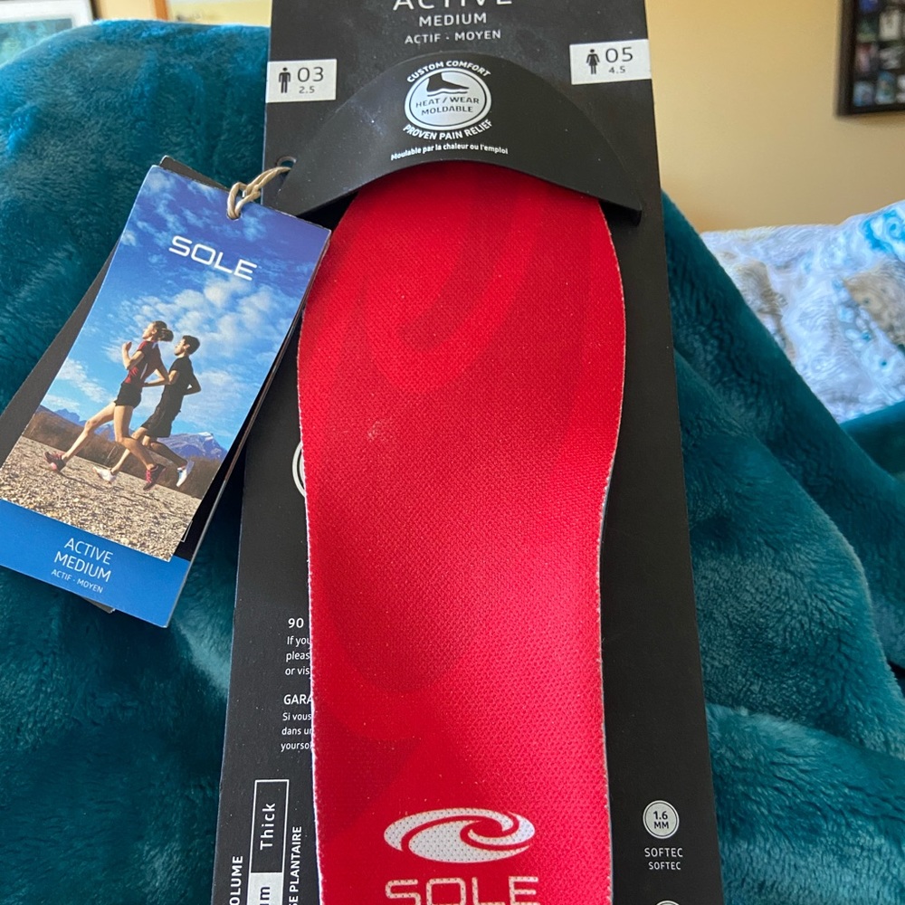 Sole moldable inserts.